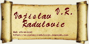 Vojislav Radulović vizit kartica